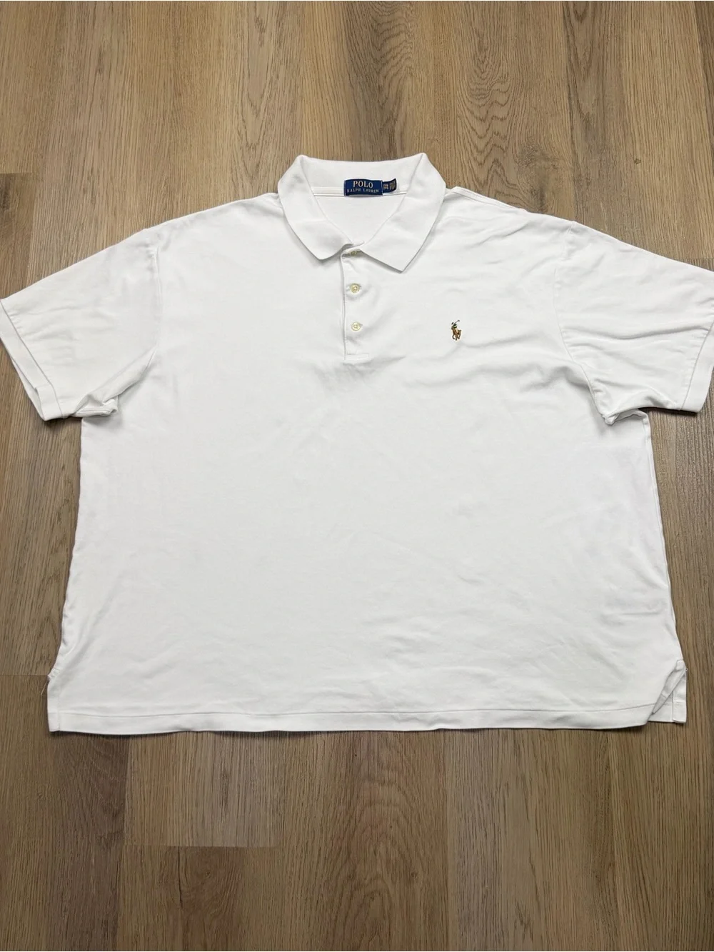 Ralph Lauren Shirt Men's Size 2XB White Short-Sleeve Polo Golf